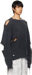 MIHARAYASUHIRO Black Bleached Sweater