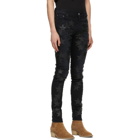 AMIRI Black Chemist Leather Stars Jeans