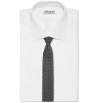 Ermenegildo Zegna - 6cm Reversible Knitted Silk Tie - Men - Gray