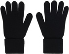 Lanvin Black Embroidered Gloves