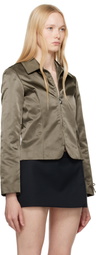Sandy Liang Khaki Annecy Jacket