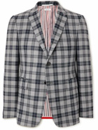 Thom Browne - Madras-Checked Wool-Twill Blazer - Gray