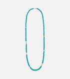 Ileana Makri Horizon 18kt and 9kt gold beaded necklace with turquoises