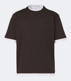 Prada Layered cotton jersey T-shirt