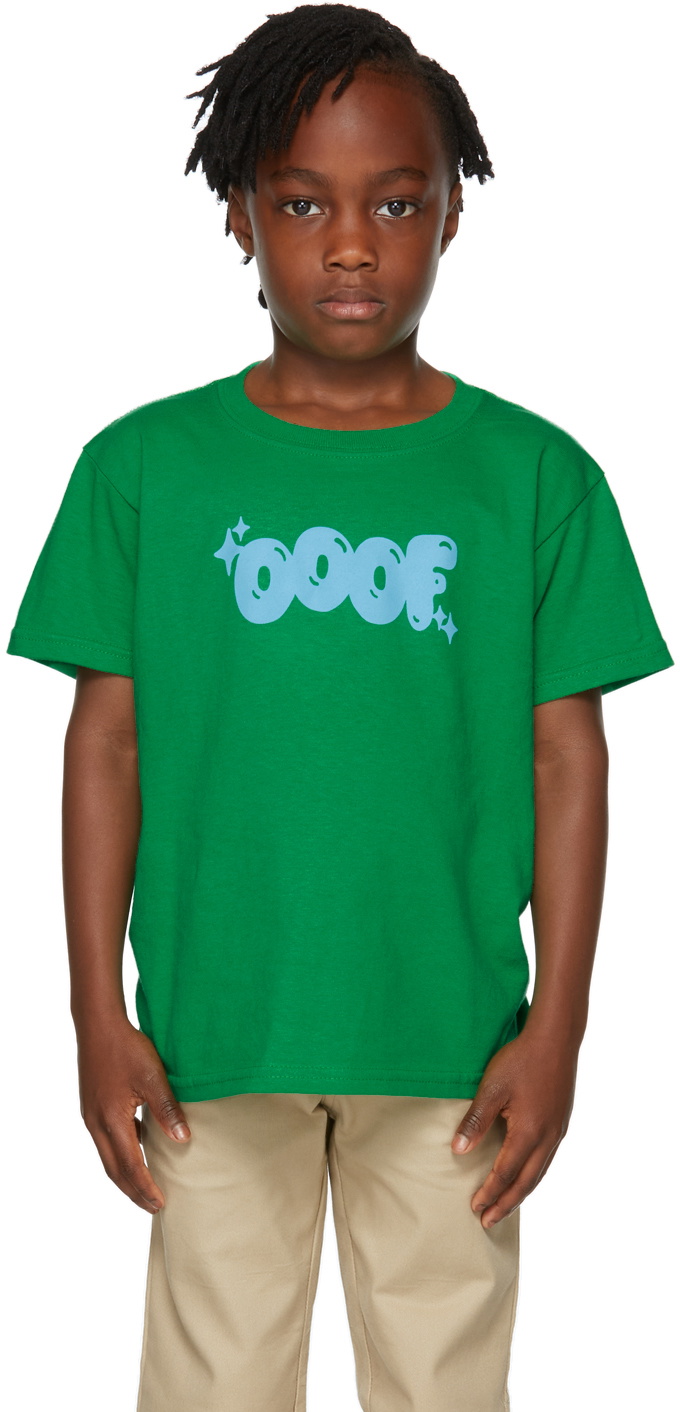 OOOF SSENSE Exclusive Kids Green & Blue Logo T-Shirt