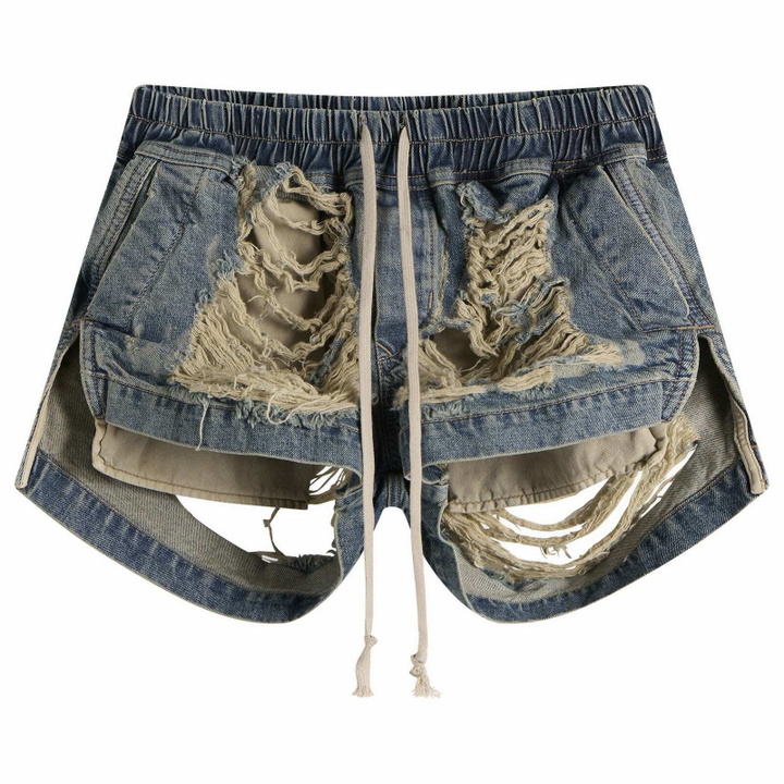 Photo: Rick Owens DRKSHDW Women's Fog Boxers in Mineral Indigo