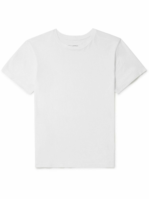 Photo: Nili Lotan - Bradley Cotton-Jersey T-Shirt - White