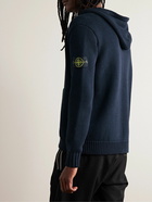 Stone Island - Logo-Appliquéd Cotton Zip-Up Hoodie - Blue