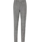 Brunello Cucinelli - Tapered Prince of Wales Checked Cashmere and Silk-Blend Suit Trousers - Gray