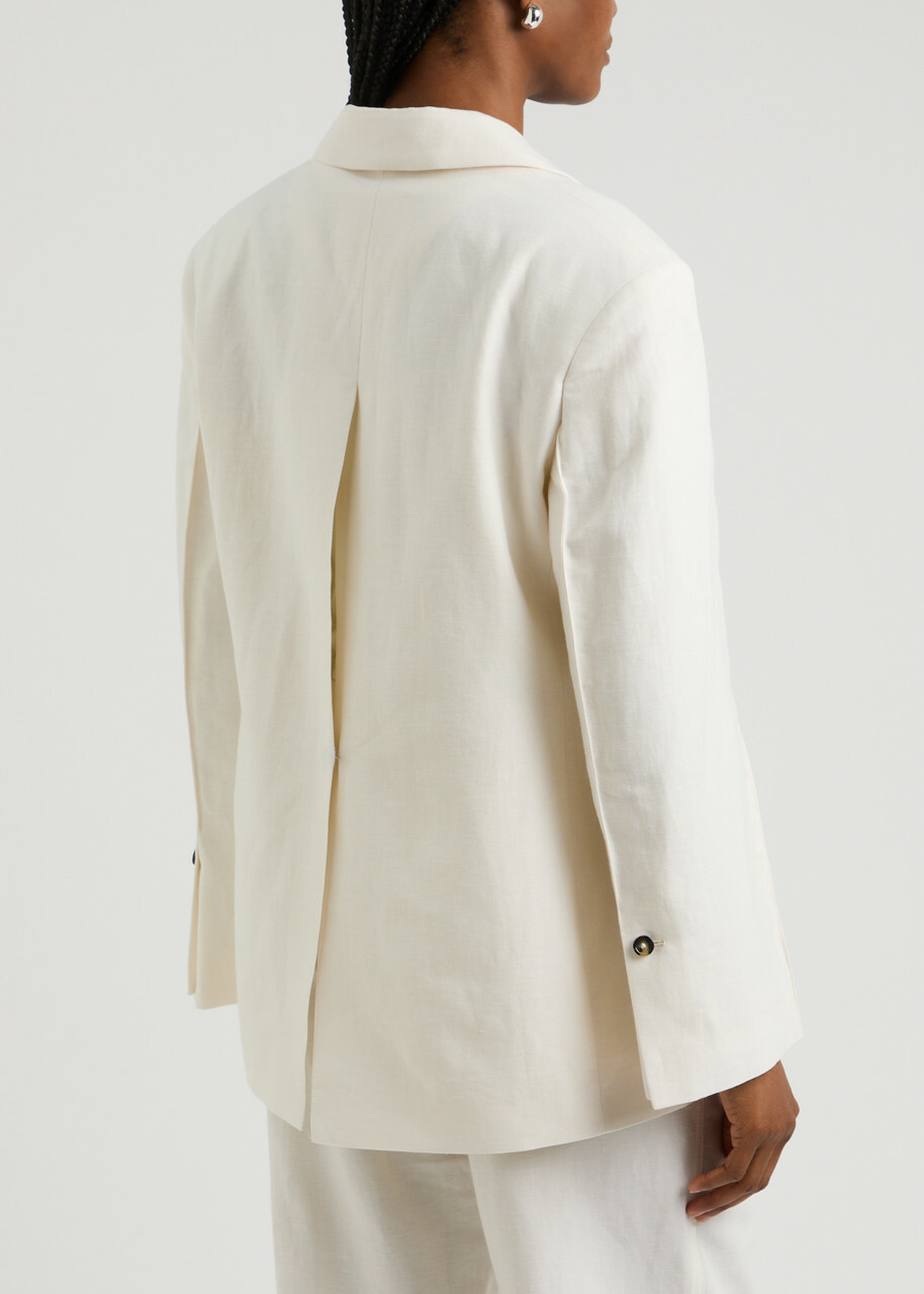 Day Birger ET Mikkelsen Marcy Split-back Cotton-blend Blazer Ivory