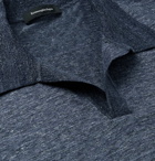 Ermenegildo Zegna - Mélange Linen Polo Shirt - Blue