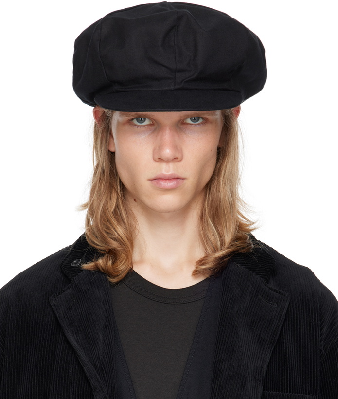 Photo: Engineered Garments Black Brushed Newsboy Cap