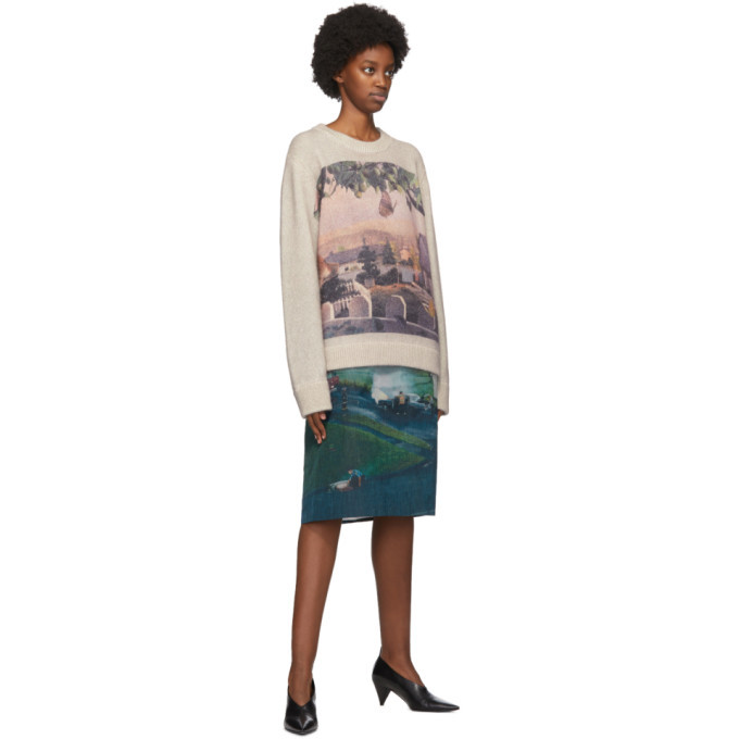 Namacheko Blue and Green Silk Gregory Mid-Length Skirt Namacheko Namacheko Blue and Green Silk Gregory Mid-Length Skirt Namacheko