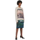 Namacheko Blue and Green Silk Gregory Mid-Length Skirt