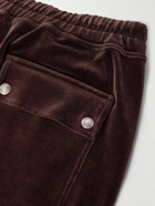 TOM FORD - Straight-Leg Cotton-Blend Velour Track Pants - Brown