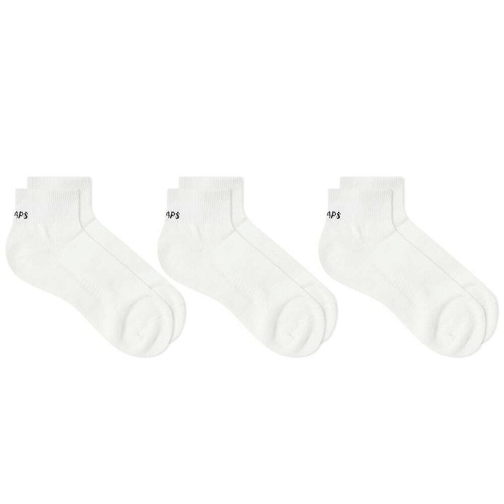 Photo: WTAPS Men's Skivvies Half Sock - 3-Pack in White