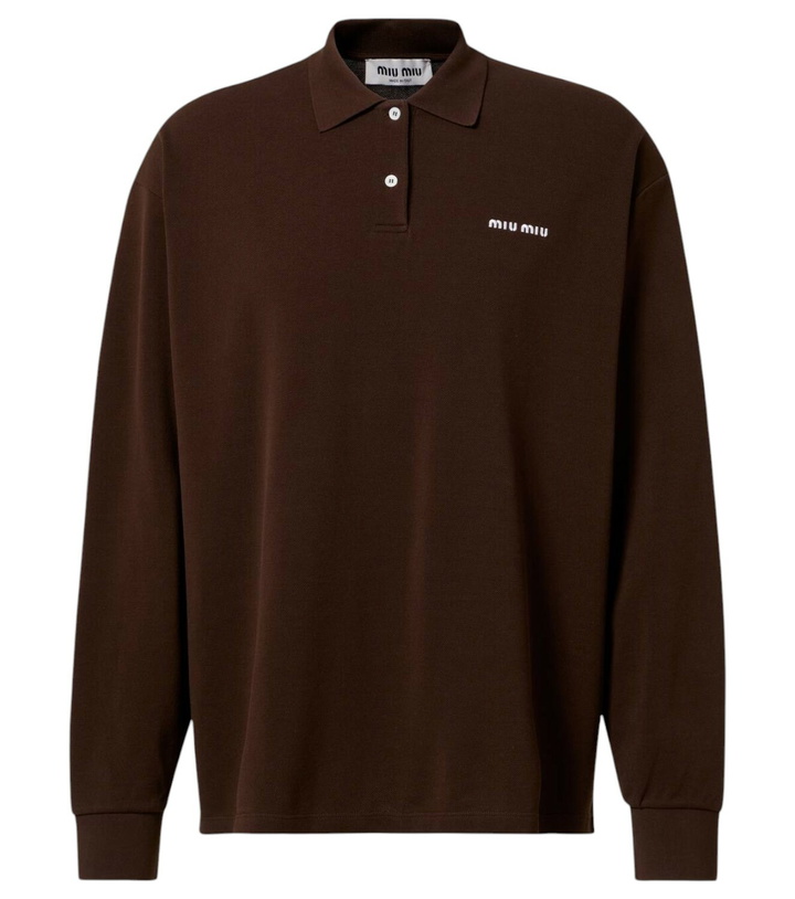 Photo: Miu Miu Cotton piqué polo shirt