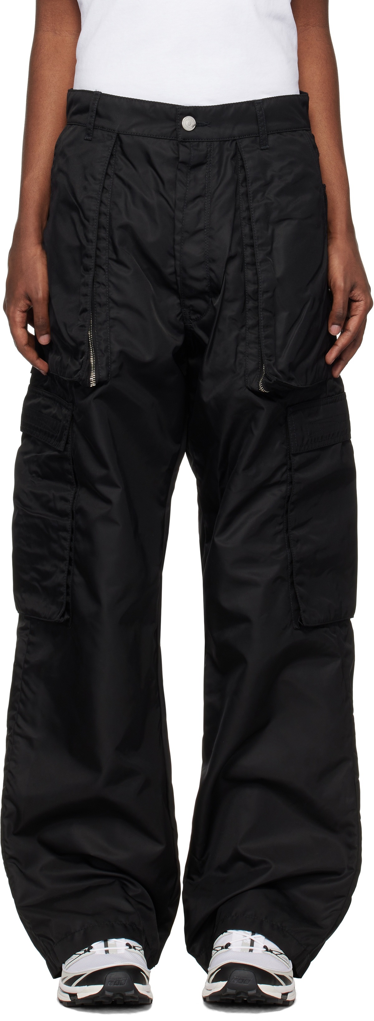 B1ARCHIVE Black Wide Leg Cargo Pants