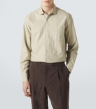 Frescobol Carioca Emilio herringbone denim shirt