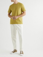 Mr P. - Garment-Dyed Organic Cotton-Jersey T-Shirt - Yellow