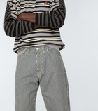 Kenzo - Striped mid-rise wide-leg jeans