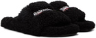 Balenciaga Black Furry Slides