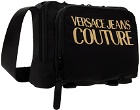 Versace Jeans Couture Black Bonded Messenger Bag