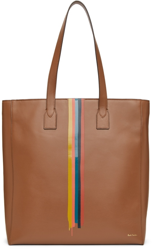 Photo: Paul Smith Brown 'Painted Stripe' Tote Bag