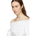 Cedric Charlier Off-White Off-the-Shoulder Blouse