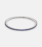 Bucherer Fine Jewellery Stretchy 18kt white gold tennis bracelet with sapphires