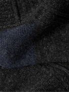 ANONYMOUS ISM - Two-Tone Wool-Blend Socks - Gray