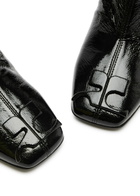 Courrèges Reedition 75 Crinkled Vinyl Ankle Boots Black