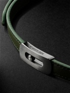 Messika - My Move Graphite Titanium, Diamond and Leather Bracelet - Green