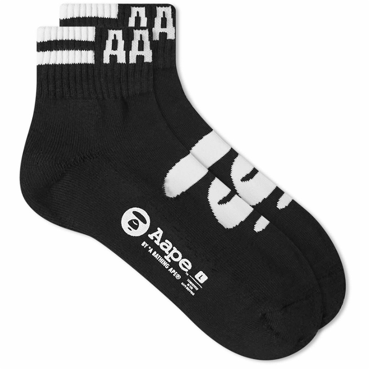 Photo: Men's AAPE Sport Mid Sock in Black