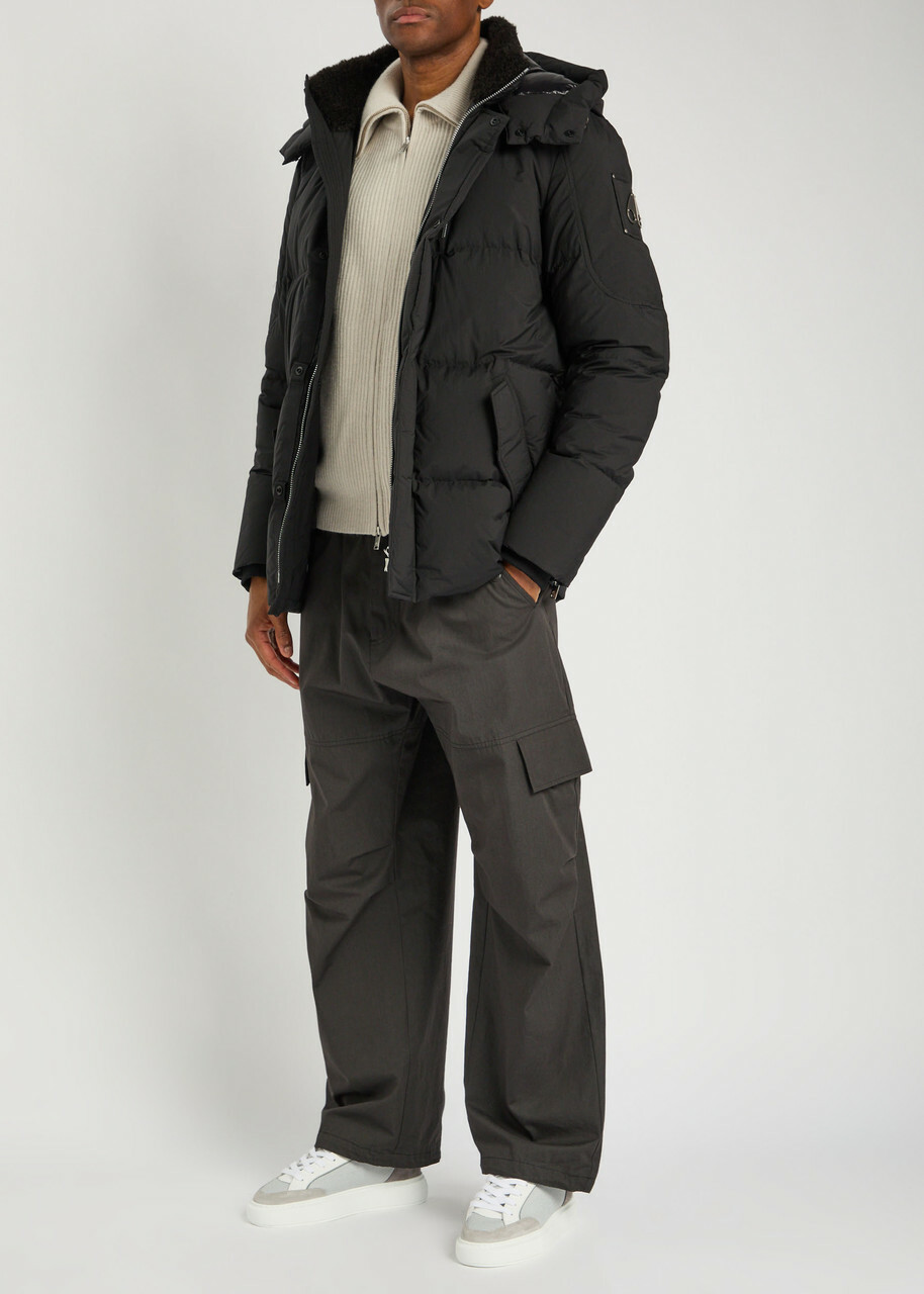 Moose Knuckles Everest 3Q Shell Puffer Coat Black