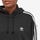 Adidas Women's 3 Stripe Hoody in Black