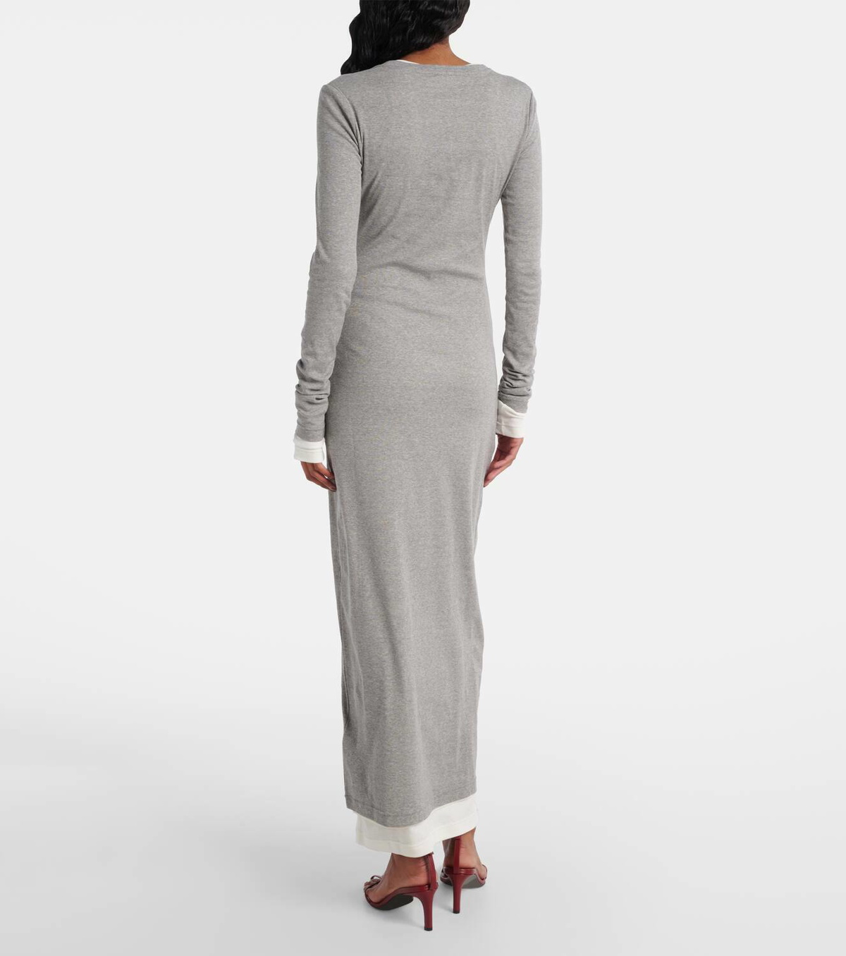 Jil Sander Layered cotton jersey maxi dress