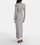 Jil Sander Layered cotton jersey maxi dress