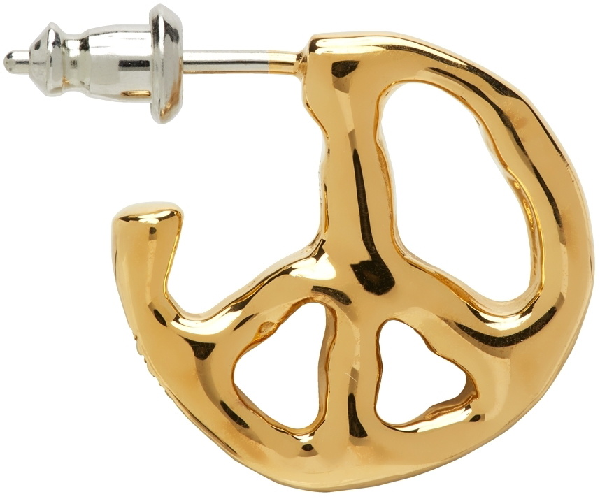 【AMBUSH】PEACE EARRING GOLD Ambush Peace Gold-plated Earring | ModeSens