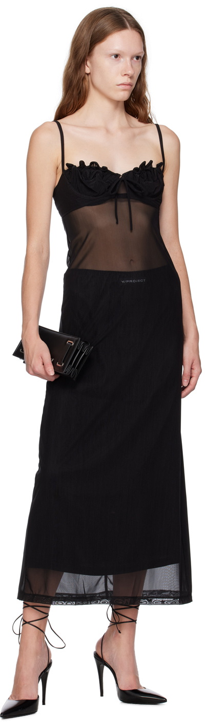 Y/Project Black Wire Brasier Midi Dress