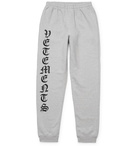 Vetements - Tapered Logo-Print Loopback Cotton-Jersey Sweatpants - Gray