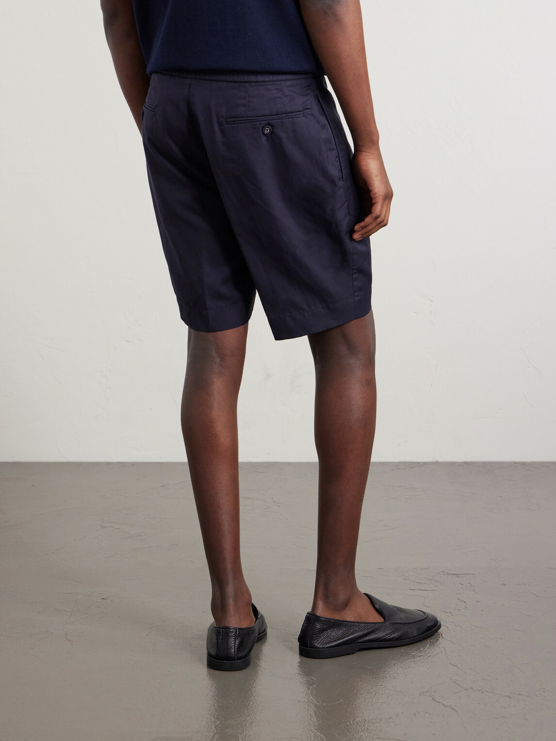Officine Générale - Phil Straight-Leg Lyocell, Linen and Cotton-Blend Shorts - Blue