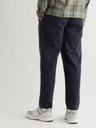 FOLK - Assembly Tapered Pleated Cotton Trousers - Blue