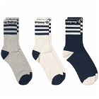 Adidas Men's x Pop Sock - 3 Pack in Grey/Heather/White