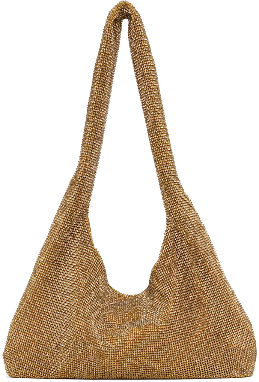 KARA Gold Crystal Mesh Armpit Bag Kara