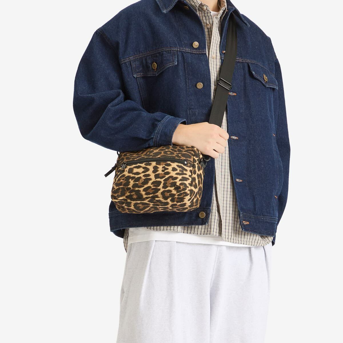 New Era Leopard Canvas Cross-Body Bag in Brown 