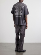 SAINT MXXXXXX - Paint-Splattered Printed Cotton-Jersey T-Shirt - Black