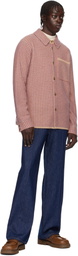 Guest in Residence Beige & Red Tweed Work Overshirt