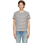 Saint Laurent Grey Stripe T-Shirt