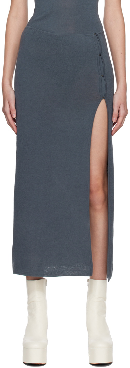 BEC + BRIDGE Blue Sorrento Midi Skirt